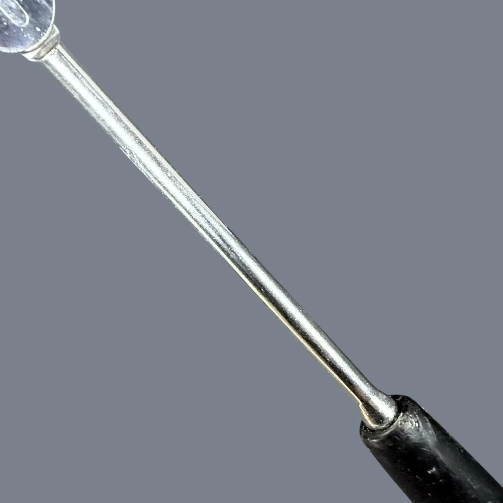 Vintage EKCO USA Chromium Plated Meat Fork Black Handle‎ 11.5